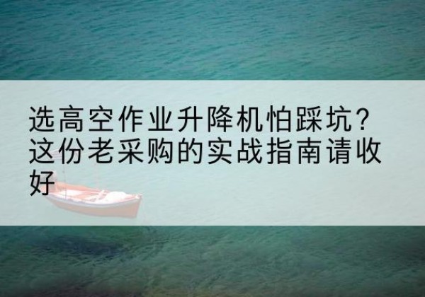海阳高空作业升降机厂家推荐-选高空作业升降机怕踩坑？这份老采购的实战指南请收好