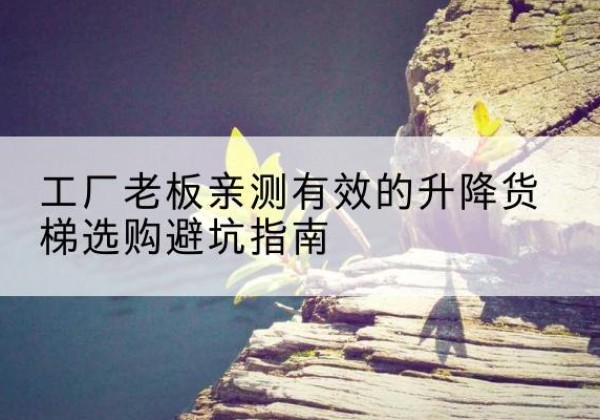 海阳升降货梯怎么选-工厂老板亲测有效的升降货梯选购避坑指南